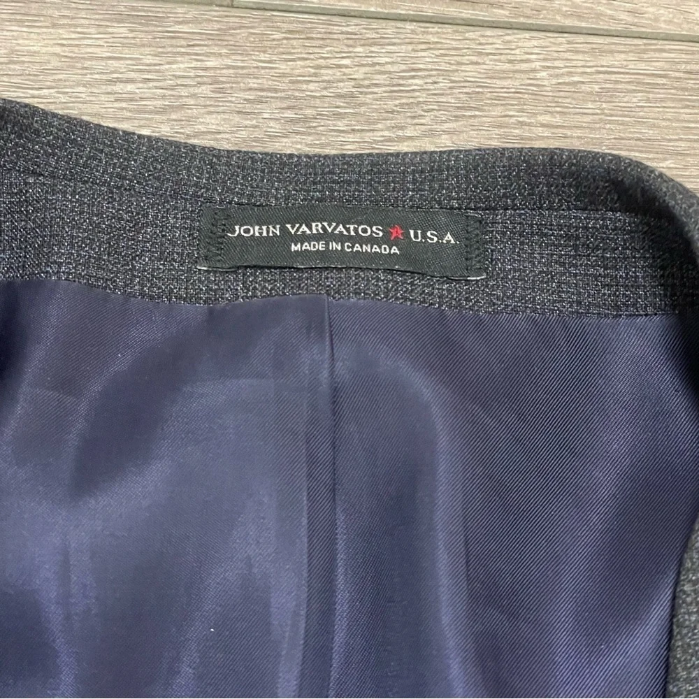 John Varvatos USA Men's 2-Button Blazer Gray Lined Size 40R